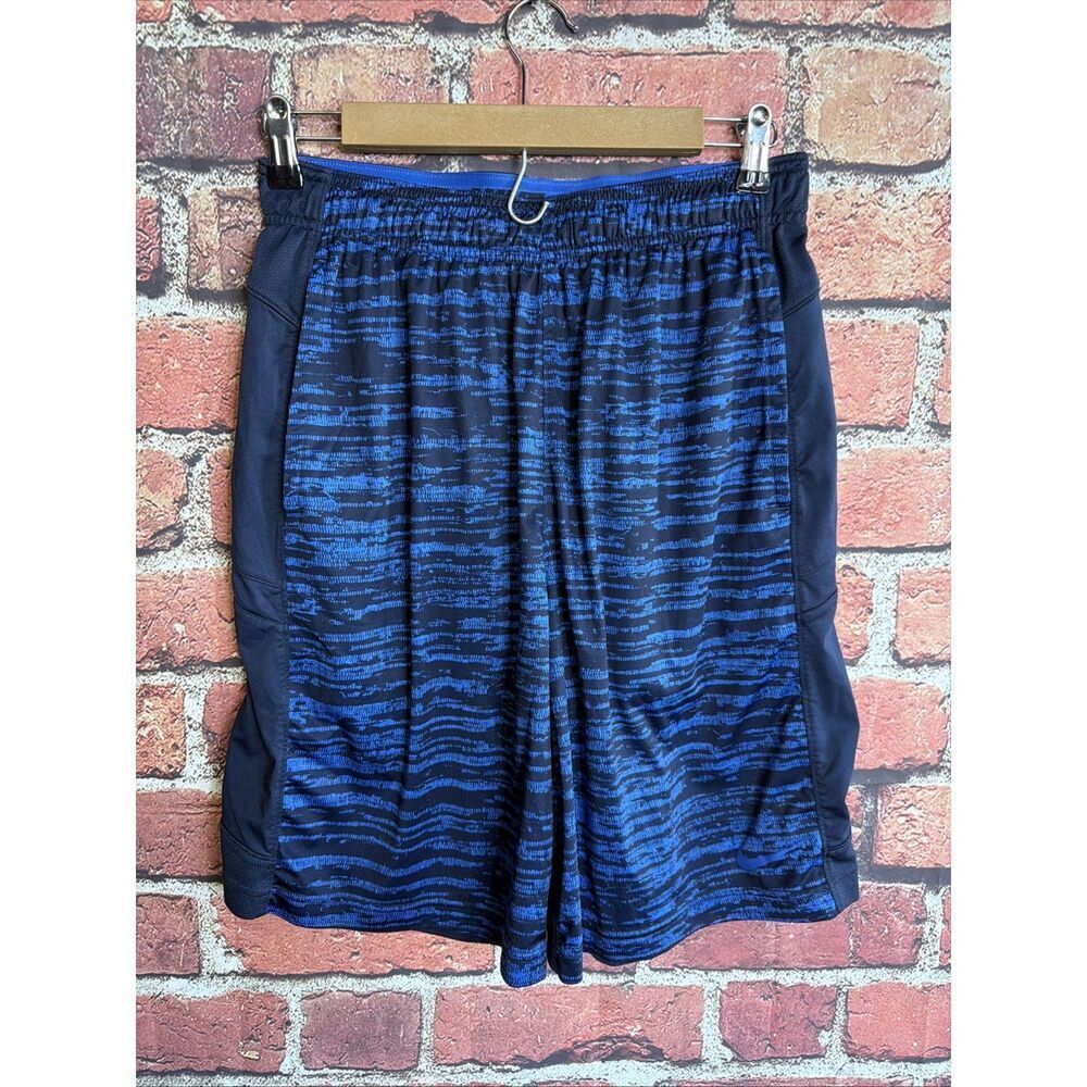 Nike DriFit Athletic Basketball Shorts 640769 Blue Black Mens Medium Activewear